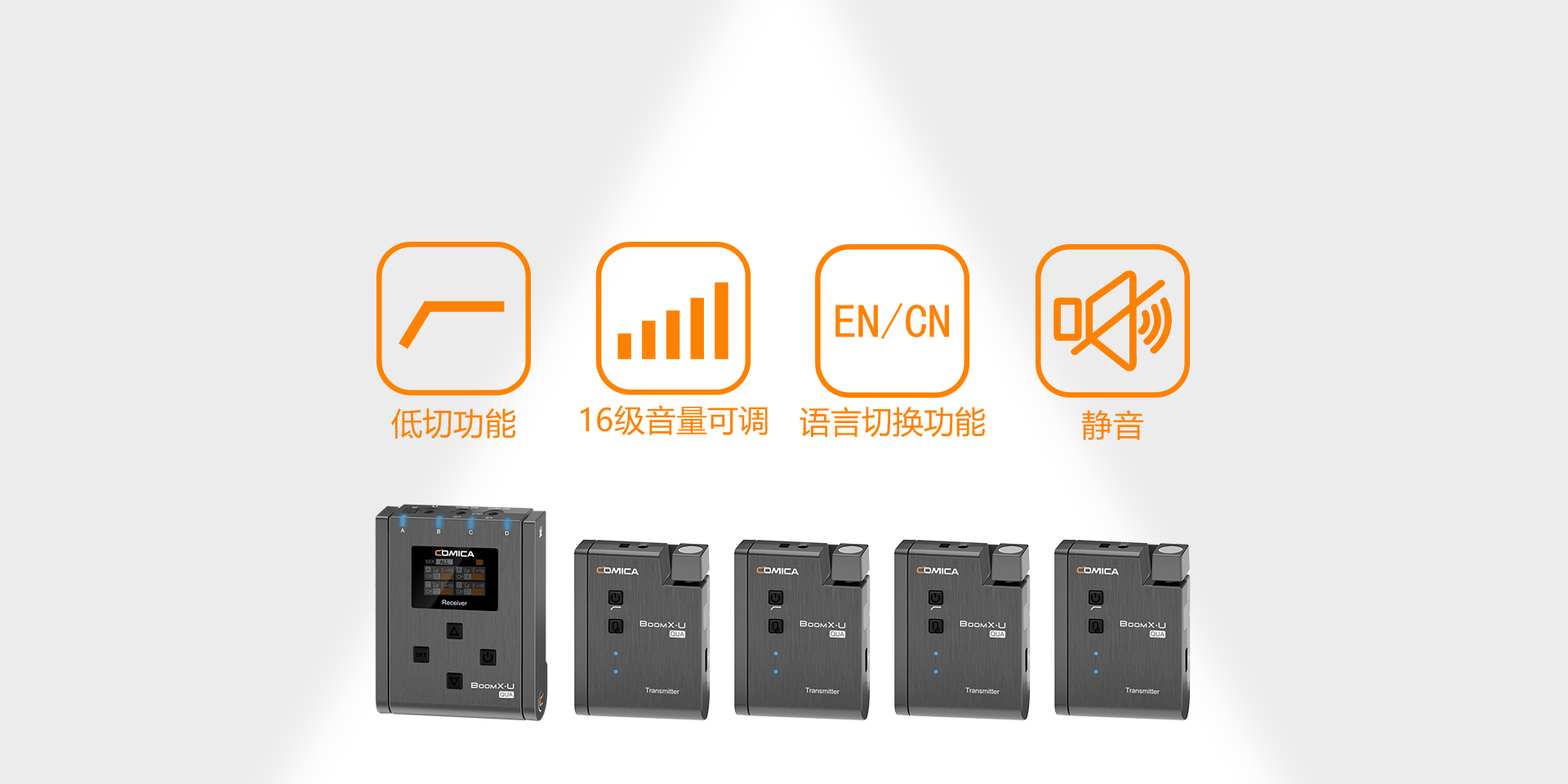 低切，16级增益，多语言选择及静音等其他功能