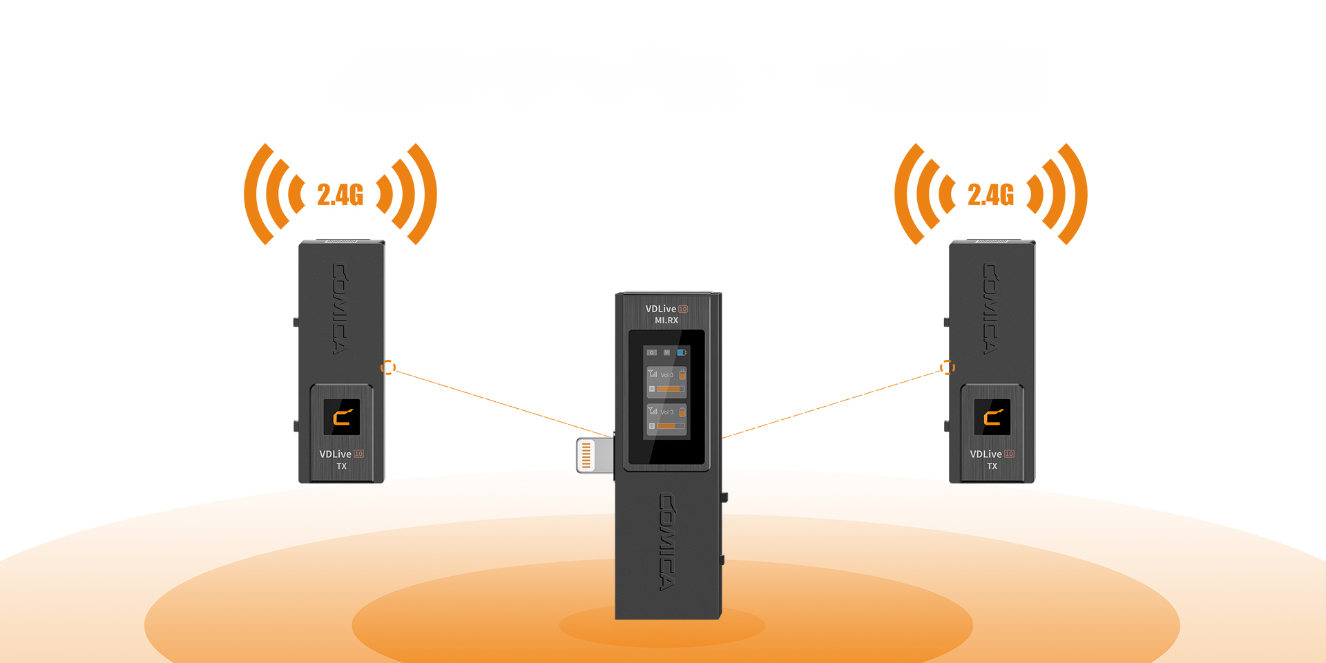 双通道2.4G无线USB麦克风，全球通用频段